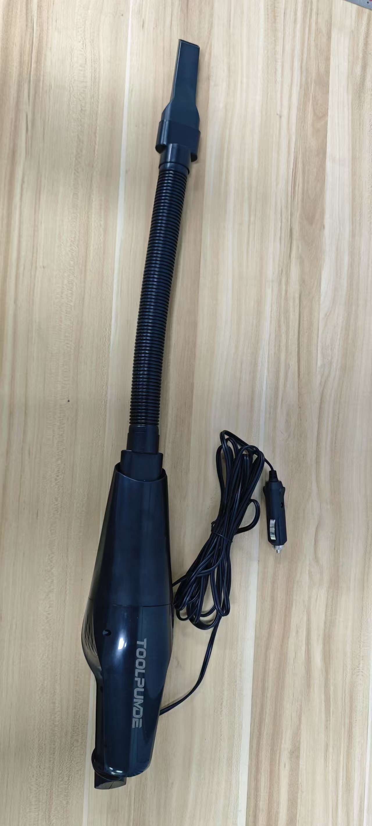 TOOLPUMDE Car Vacuum Cleaner, 12V High Power Portable Handheld Auto Vacuum with Strong Suction, 16.4ft Cord, Multiple Attachments, Compact Interior Cleaner for Car