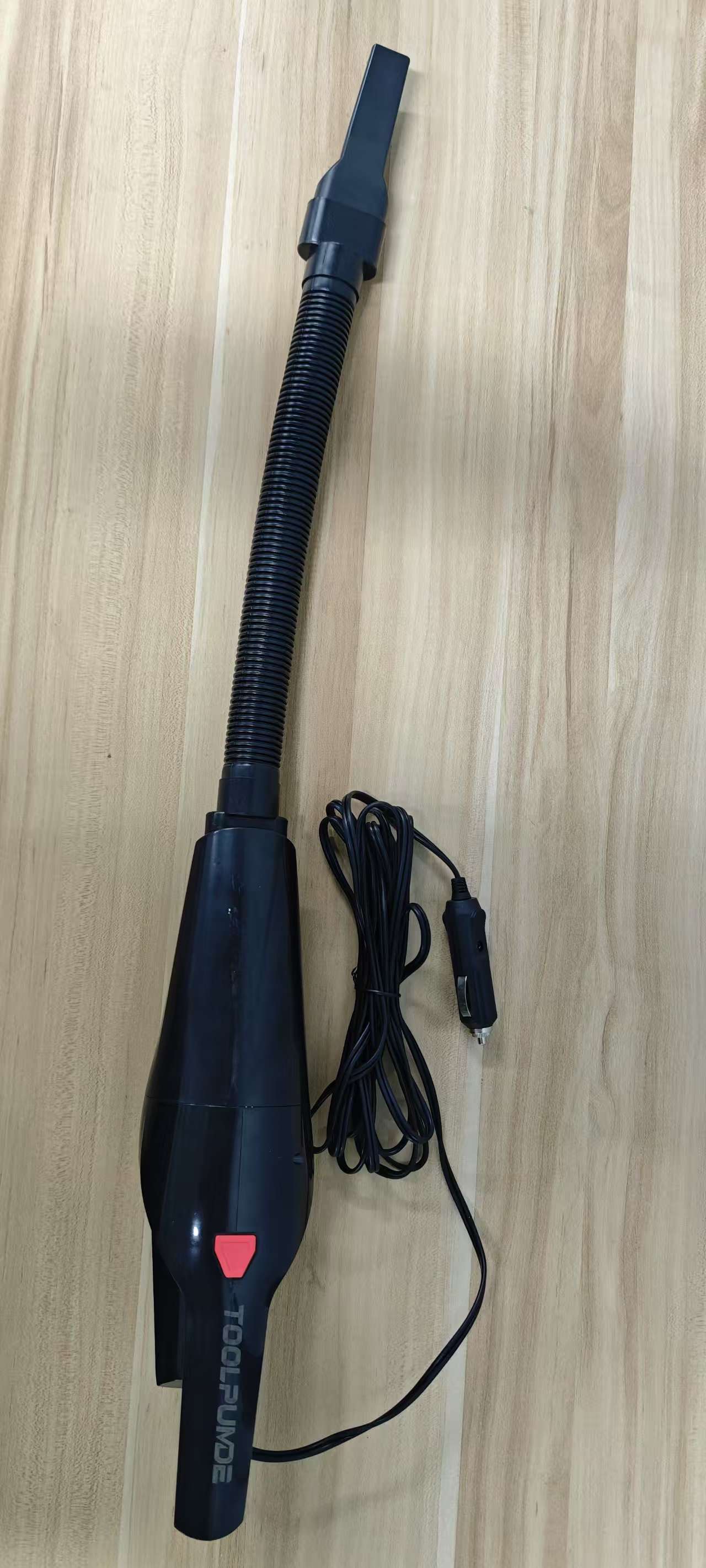 TOOLPUMDE Car Vacuum Cleaner, 12V High Power Portable Handheld Auto Vacuum with Strong Suction, 16.4ft Cord, Multiple Attachments, Compact Interior Cleaner for Car