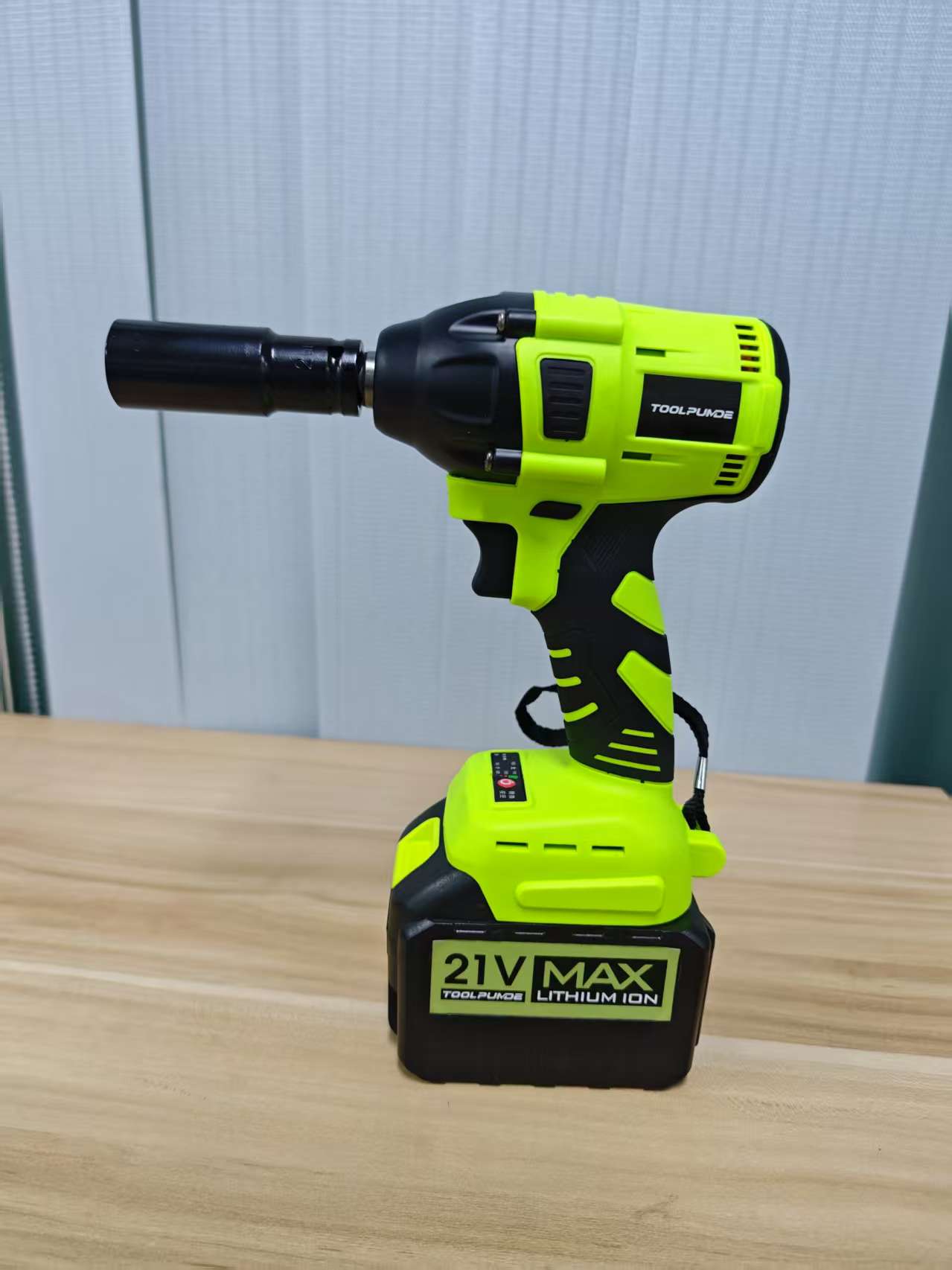 TOOLPUMDE 21V Cordless Impact Wrench, Brushless Motor, 1/2" Driver, Max Torque 420Nm, Rechargeable Lithium-Ion Battery, Variable Speed, LED Light, Power Impact Gun for Car Tire, Home, Construction