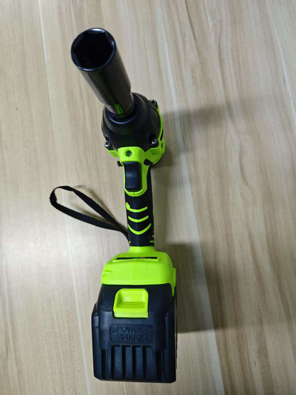 TOOLPUMDE 21V Cordless Impact Wrench, Brushless Motor, 1/2" Driver, Max Torque 420Nm, Rechargeable Lithium-Ion Battery, Variable Speed, LED Light, Power Impact Gun for Car Tire, Home, Construction
